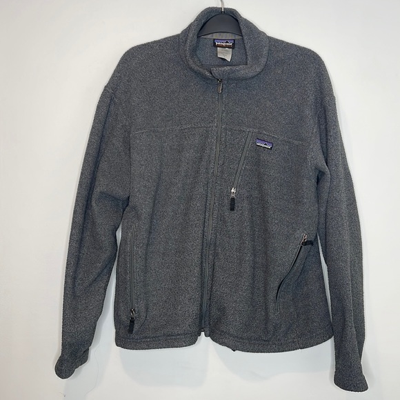 Patagonia Synchilla Fleece Jacket Size Large Gray Full Zip - Picture 1 of 5